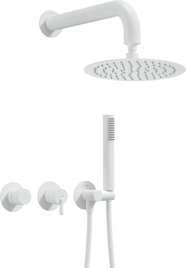 Concealed shower set with overhead shower - with horizontal mixer #1