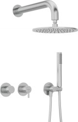 Concealed shower set with overhead shower - with horizontal mixer #1