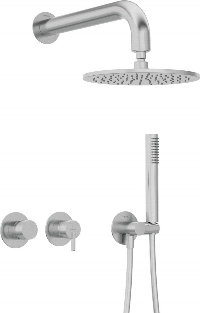 Concealed shower set with overhead shower - with horizontal mixer #1