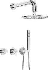 Concealed shower set with overhead shower - with horizontal mixer #1