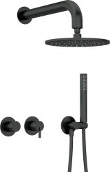Concealed shower set with overhead shower - with horizontal mixer #1
