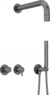 Concealed shower set with hand shower - with horizontal mixer #1