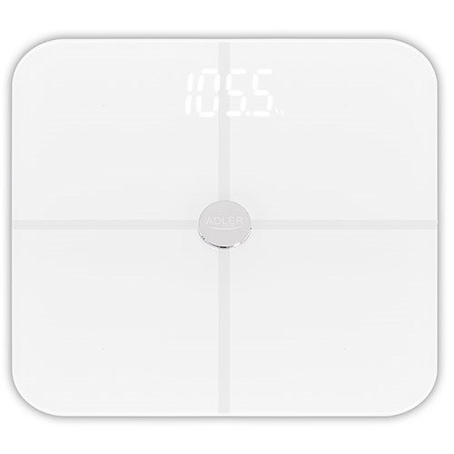 Adler Smart Bathroom Scale | AD 8187 | Maximum weight (capacity) 180 kg | Accuracy 100 g | Body Mass Index (BMI) measuring | White #1