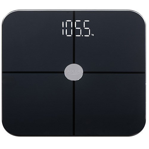 Adler Smart Bathroom Scale | AD 8187 | Maximum weight (capacity) 180 kg | Accuracy 100 g | Body Mass Index (BMI) measuring | Black #1