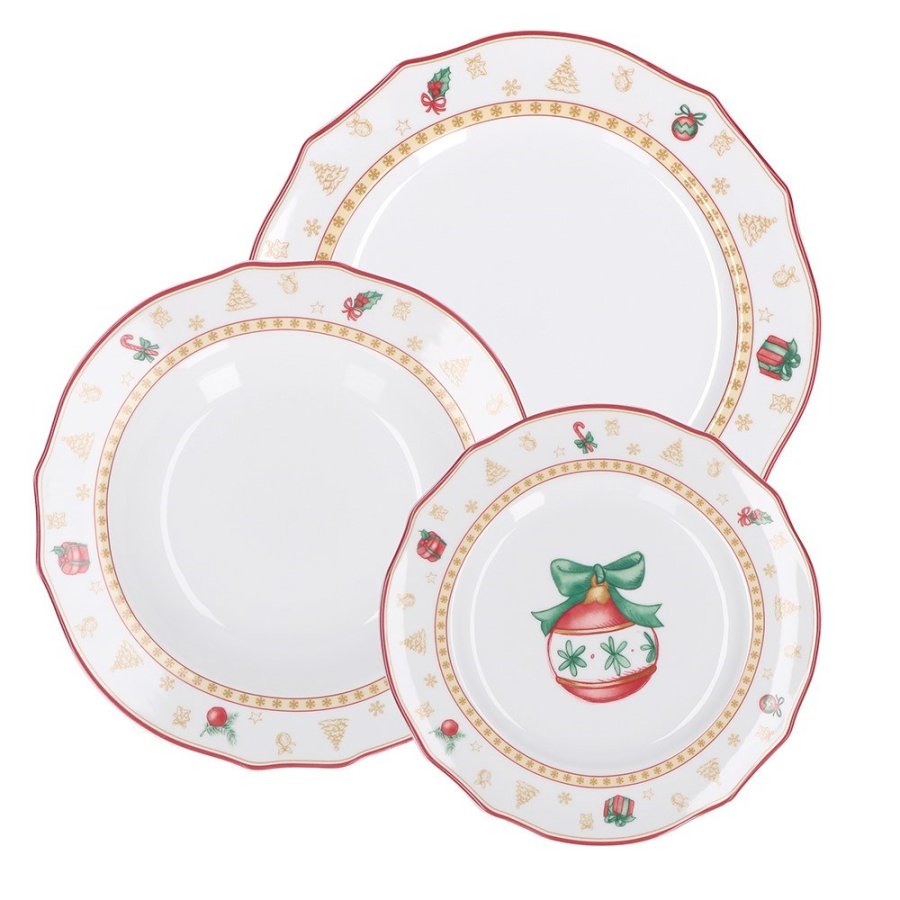 LA PORCELLANA BIANCA CHRISTMAS EDITION Set of 3 plates for 2 people #1