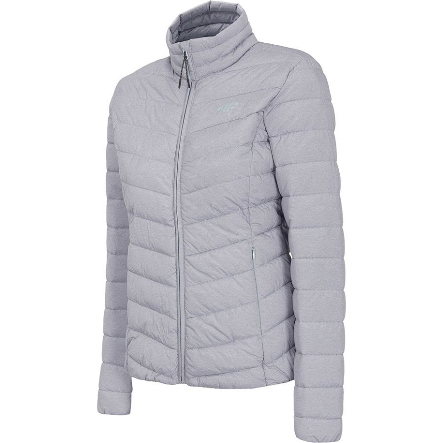 Women's jacket 4F cool light gray melange H4L21 KUDP003 27M S #1