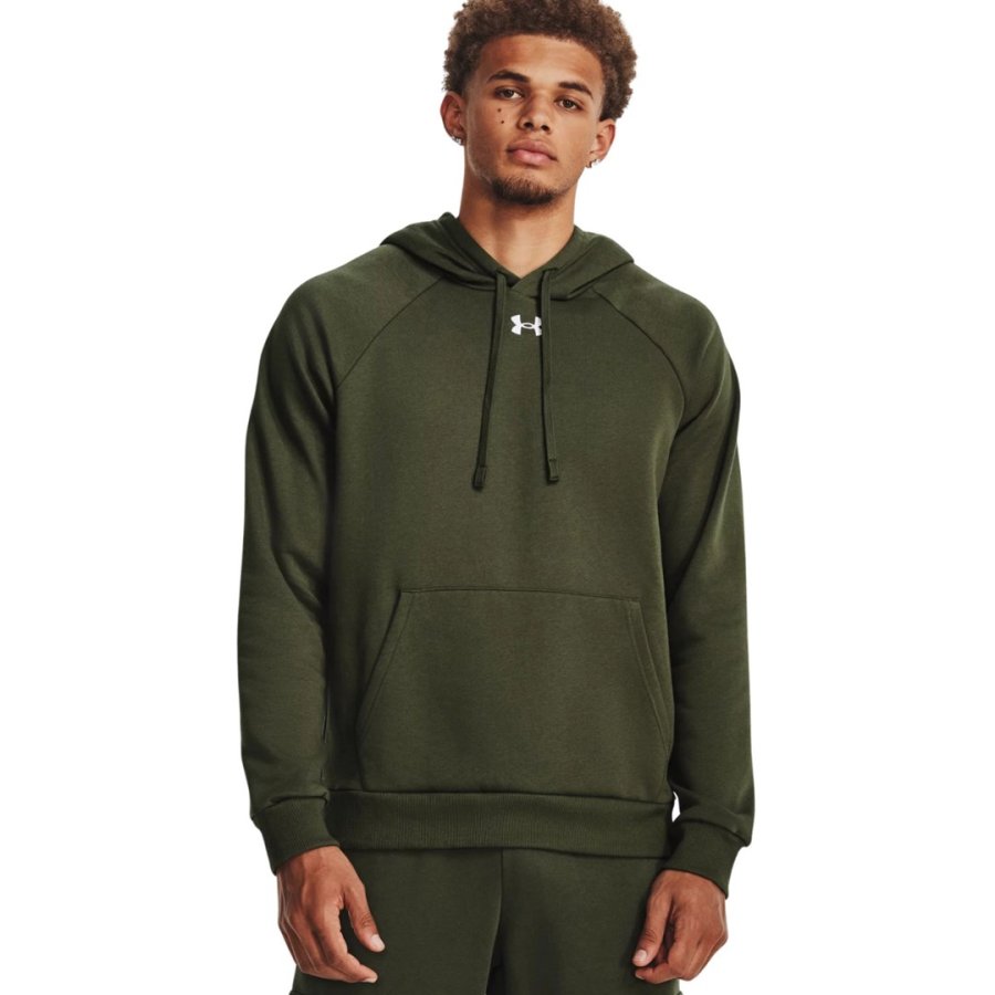Under Armour Rival Fleece Hoodie Olive 1379757 390 S #1