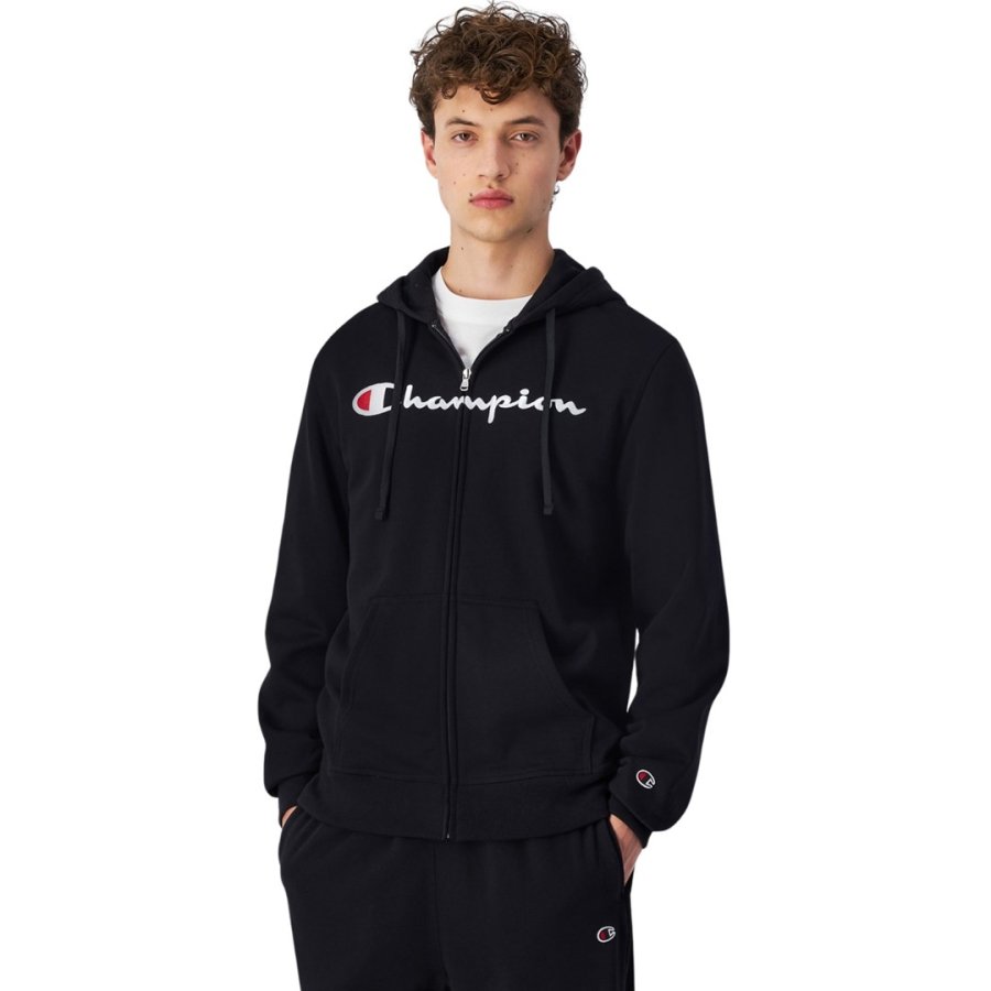 Men's Champion Full Zip Hoodie black 220255 KK001 L #1