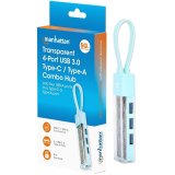 USB 3.2 Gen1 Type-C/A Hub 4x USB-A 3.0 Passive Transparent #1