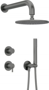 Concealed shower set with overhead shower #1