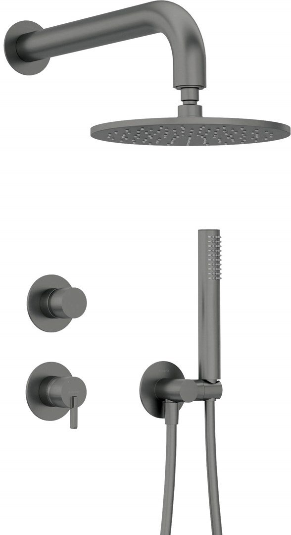 Concealed shower set with overhead shower #1