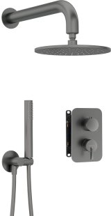 Concealed shower set with mixer box - with overhead shower #1