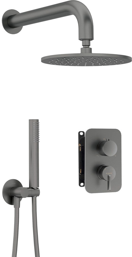 Concealed shower set with mixer box - with overhead shower #1