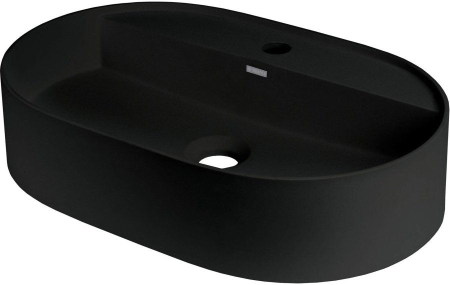 Granite countertop washbasin with a faucet island - oval #1