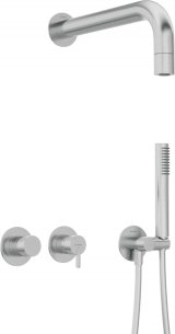 Concealed shower set with hand shower - with horizontal mixer #1