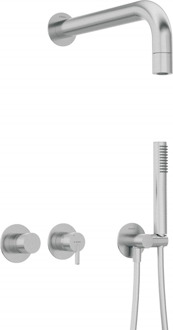 Concealed shower set with hand shower - with horizontal mixer #1