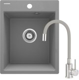 Granite sink with 1-bowl faucet #1