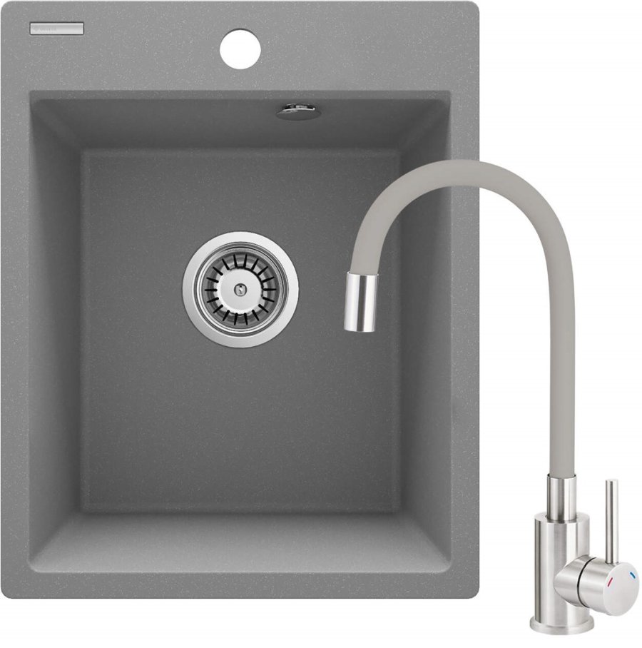 Granite sink with 1-bowl faucet #1