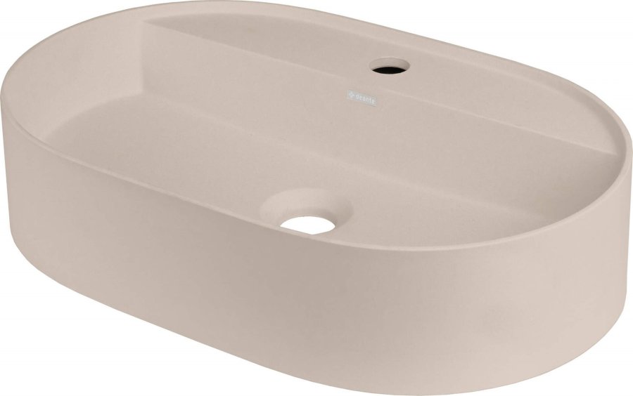 Granite countertop washbasin with space for a tap - oval #1