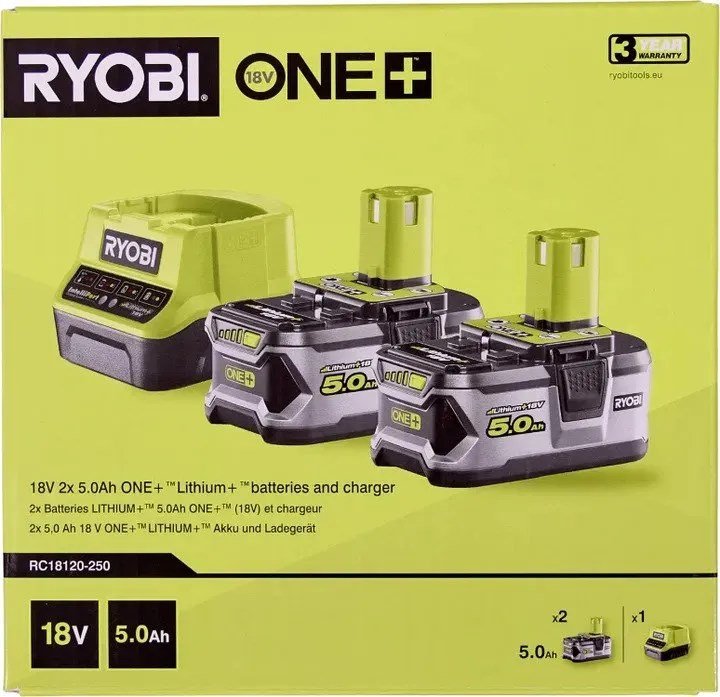 RYOBI RC18120-250 2x Batteri 18 V 5,0 Ah + oplader #2