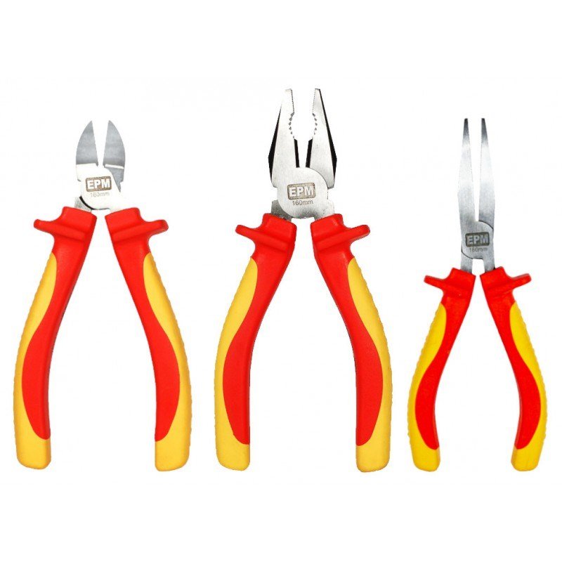 INSULATED PLIERS SET 3 PIECES 160MM CRV #1