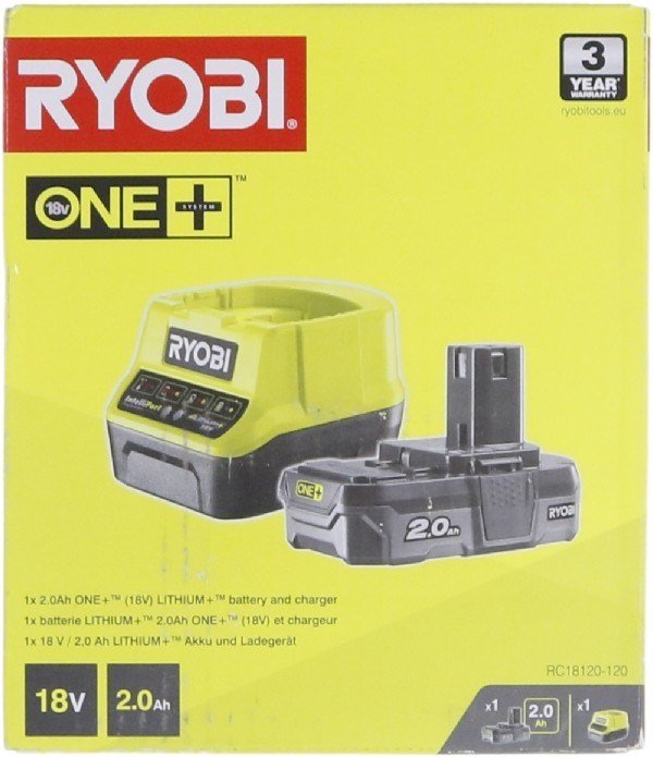 AKUMULATOR LI-ION 2.0AH 18V + ADOWARKA ONE+ RC18120-120 #1