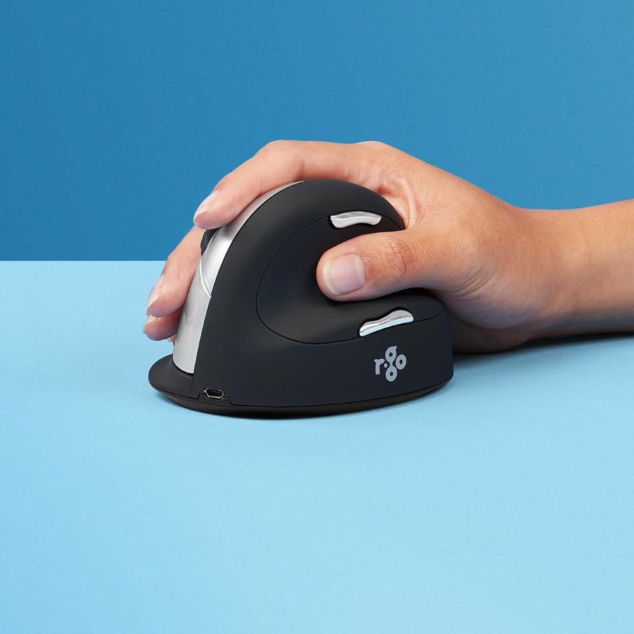 R-Go Tools R-Go HE Mouse, Ergonomisk mus, Stor (over 185mm), Hjre, Trdls #2