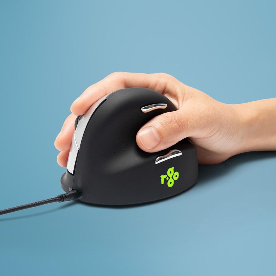 R-Go Tools R-Go HE Mouse, Ergonomisk mus, Medium (165-195mm), Hjre, med kabel #2
