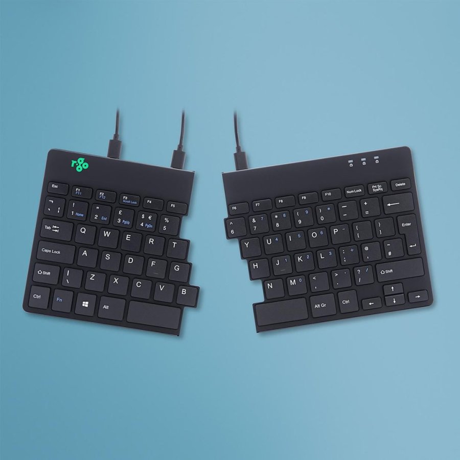R-Go Tools R-Go Split Ergonomiske tastatur, QWERTY (UK), sort, kablet #2