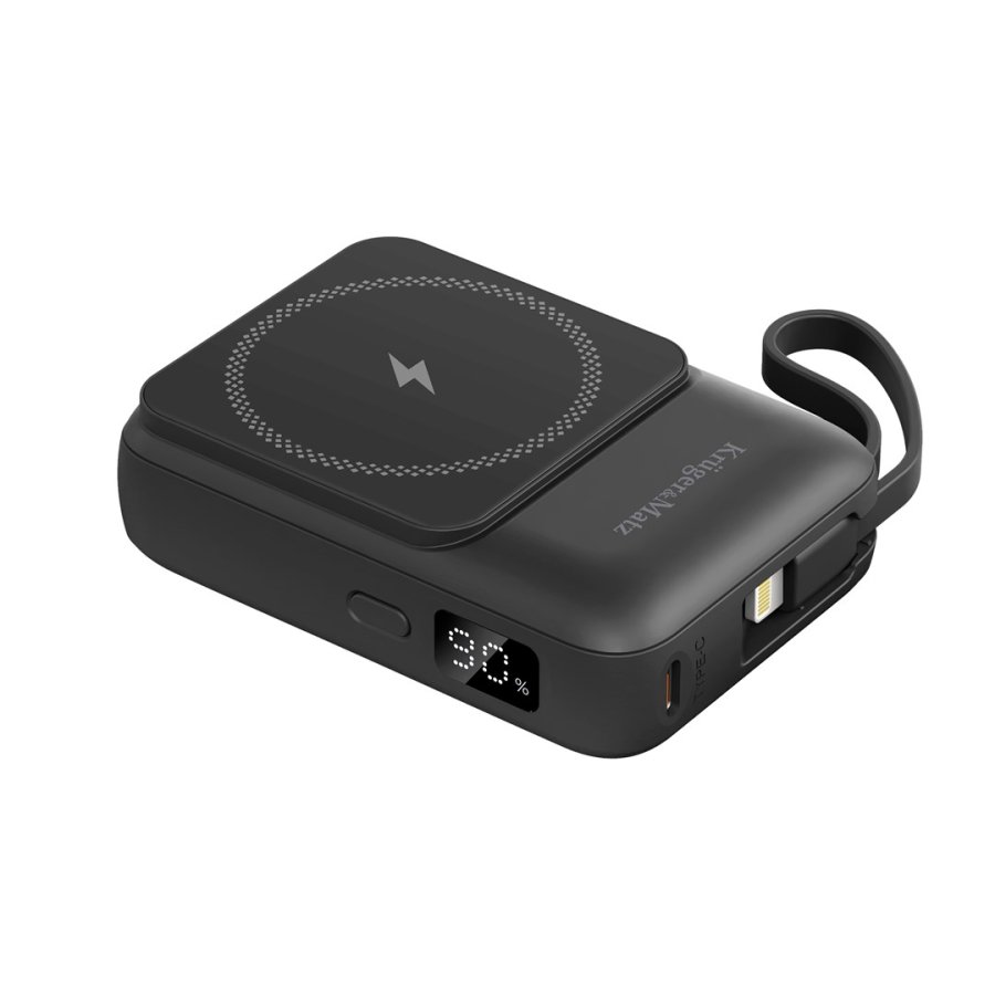 Kruger&Matz 10000 mAh Mag Safe Induction Power Bank with Cable black #1