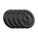 Zestaw obciążeń żeliwnych 4x2.5kg, otwór 31mm, talerz klasyczny, REBEL ACTIVE #1