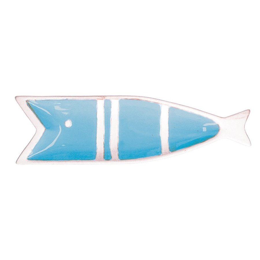 RITUALI DOMESTICI PELAGICOILLOGICO Fish Plate Light Blue 38.5 x 11 x 3 cm #1