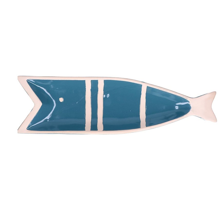 RITUALI DOMESTICI PELAGICOILLOGICO Fish Plate Blue 38.5 x 11 x 3 cm #1