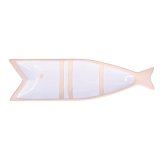 RITUALI DOMESTICI PELAGICOILLOGICO Plate Fish White 38.5 x 11 x 3 cm #1
