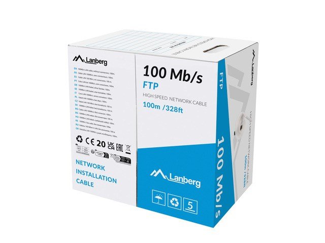 LAN CABLE FTP 100MB/S 100M STRANDED CCA GRAY LANBERG #1
