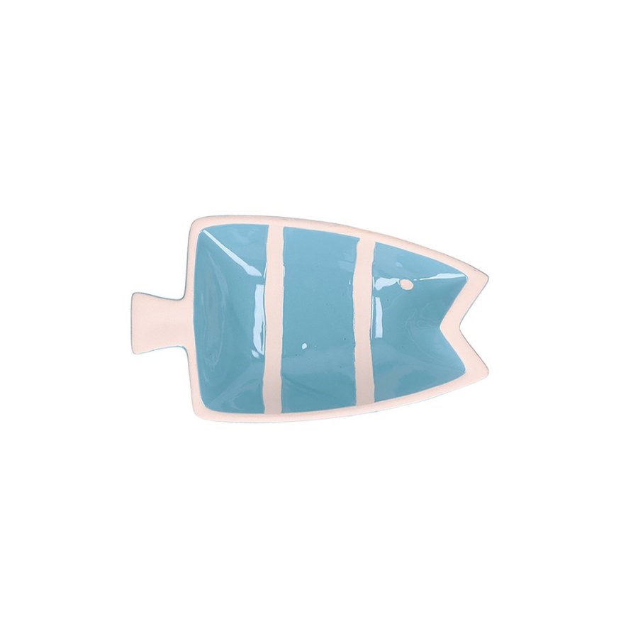 RITUALI DOMESTICI PELAGICOILLOGICO Fish Plate Light Blue 23 x 14 x 4.5 cm #1