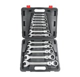 Wrench set, combination ratchet joint, 32 Silver-c #1