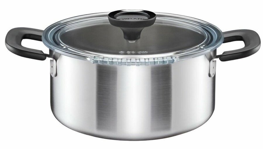 Pot 3L stainless steel with lid Functional Form #1