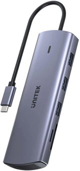 Unitek Hub 9in1 USB C Gigabit Ethernet HDMI VGA 3x USB A PD Card Reader 100W #1