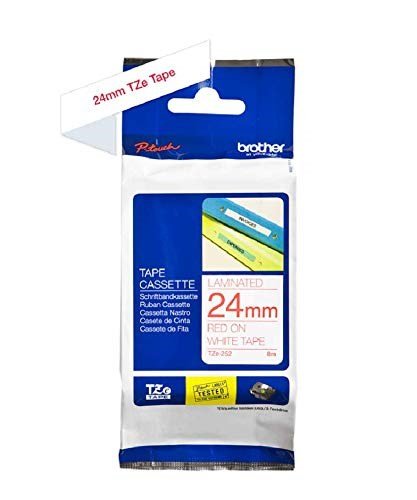 Brother TZE-252 etiketbnd Rd p hvid #2