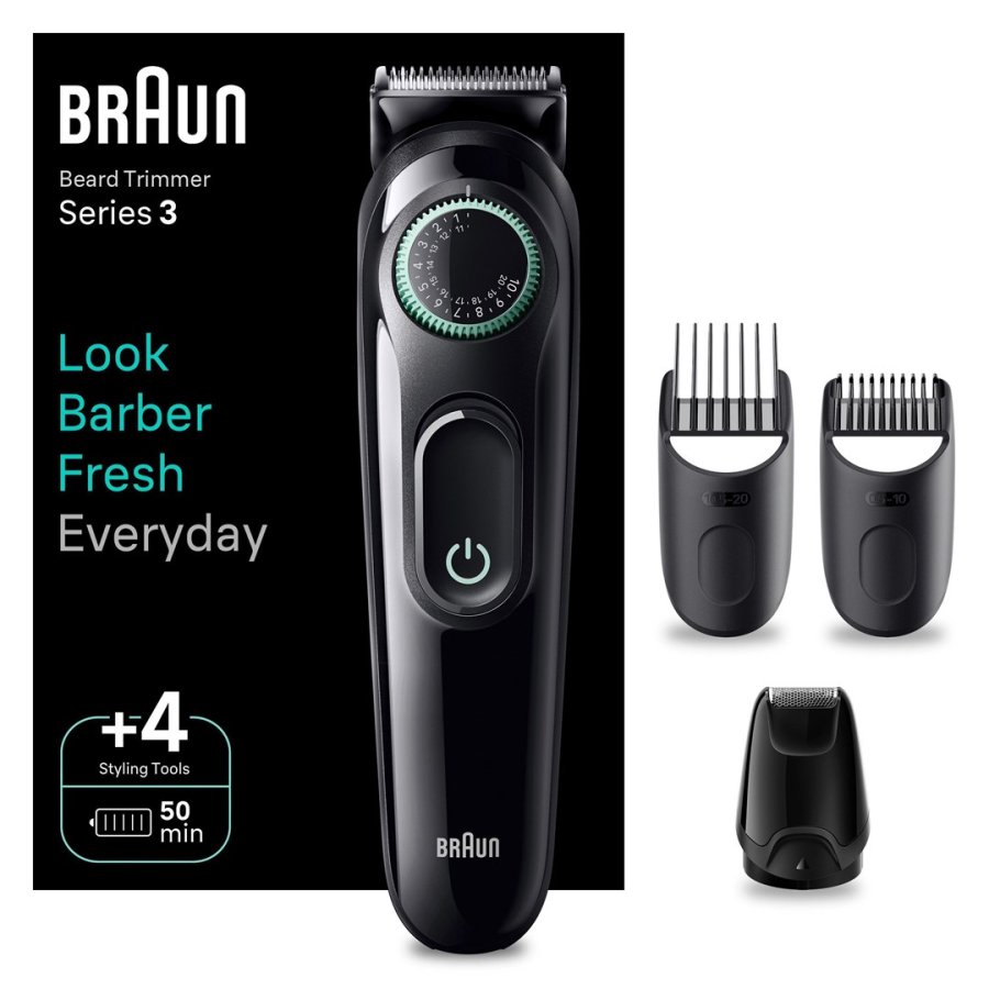Braun BeardTrimmer 3 BT3421 Batteri 40 2 cm Sort #3