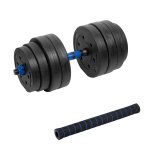 Adjustable bitumen dumbbell with connector 1x20kg, REBEL ACTIVE #1