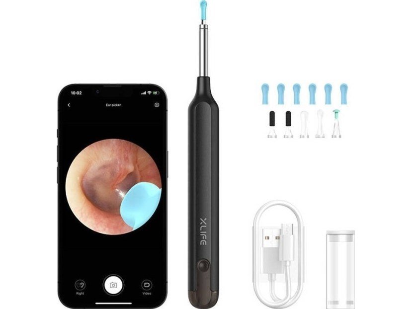 XLife X1+ Black | Otoscope with Ear Cleaning Camera | 1080p #1