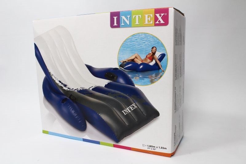 Intex Floating Recliner Lounge Sort, Bl, Hvid Monokromatisk Vinyl Flydende hvilestol #2