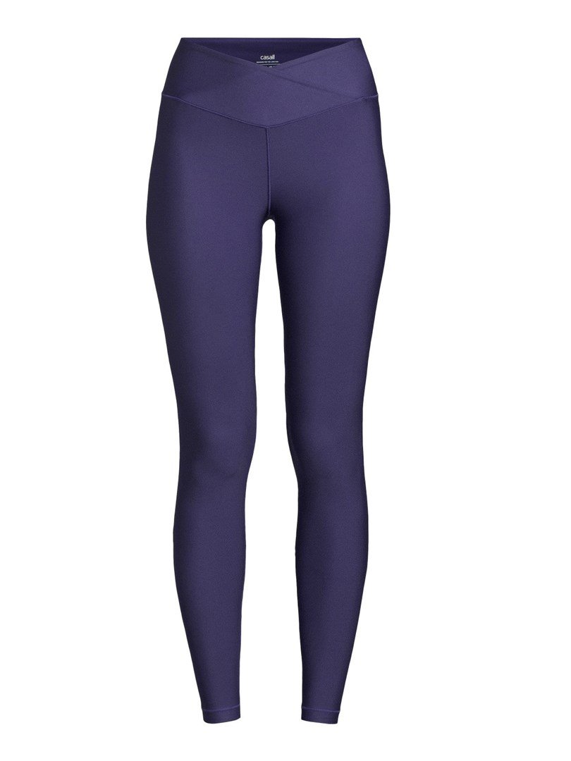 Legginsy damskie z wysokÄ… taliÄ… Casall Overlap High Waist Tights fioletowy - 42 #1