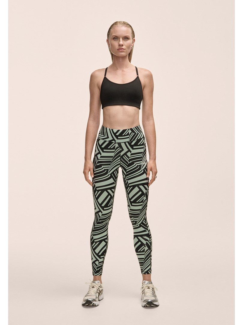 Women's Leggings Casall Essential Printed green #1