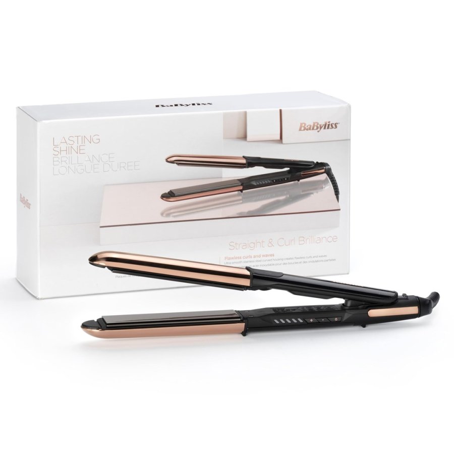 BaByliss Straight & Curl Brilliance Kr�llejern Varm Sort, Rose 3 m #2