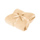 TEESA Fleece Blanket 200x220 cm - Cream #1