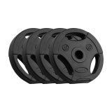 Bituminous weight set 4x2.5kg, hole 31mm, platter with handles, REBEL ACTIVE #1