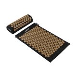 Health mat with acupressure spikes with pillow, 72x42cm, gold spikes, Rebel Active #1
